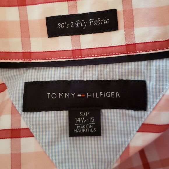 EUC Tommy Hilfiger Men's Button Down Dress Shirt  Sz S 14.5-15 - Picture 6 of 8